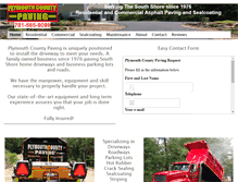 Tablet Screenshot of plymouthcountypaving.com